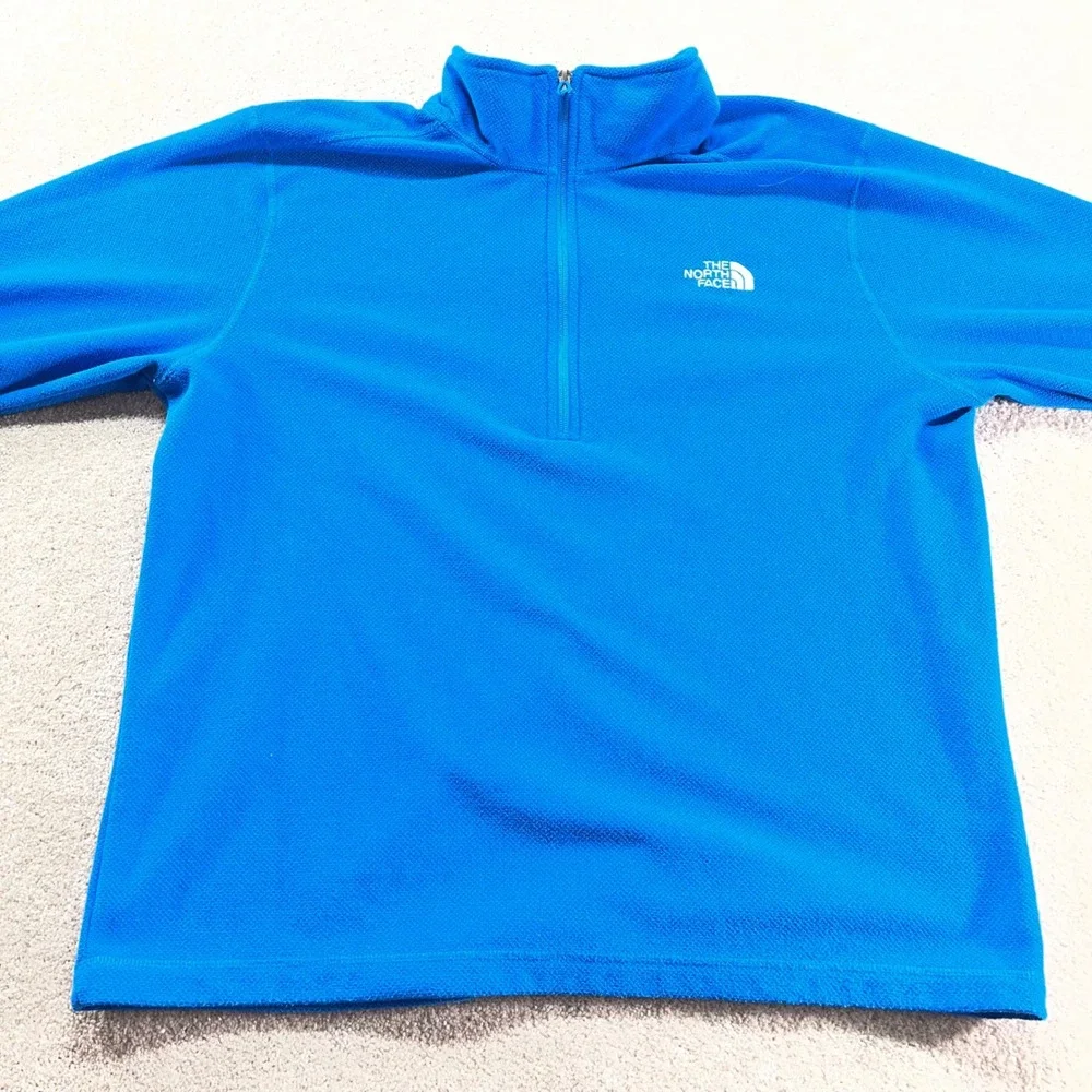 The North Face Fleece Sweatshirt Mens XL‎ Blue Quarter Zip Pullover